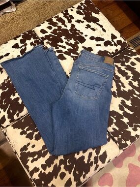 American Eagle Outfitters Women's Wide Leg Jeans - Medium Blue
